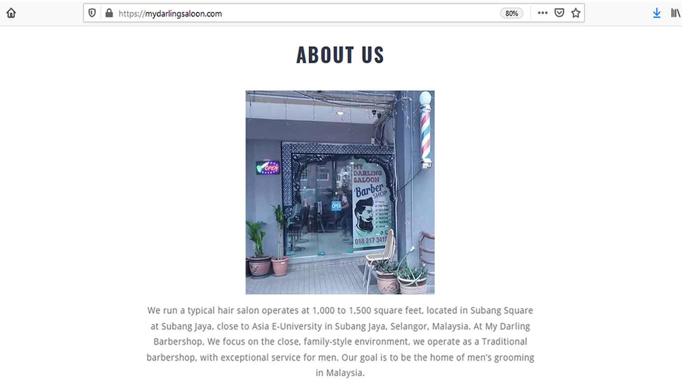Barbing Saloon Website - Photo1