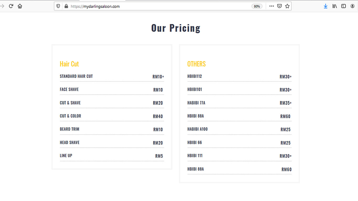 Barbing Saloon Website - Photo4