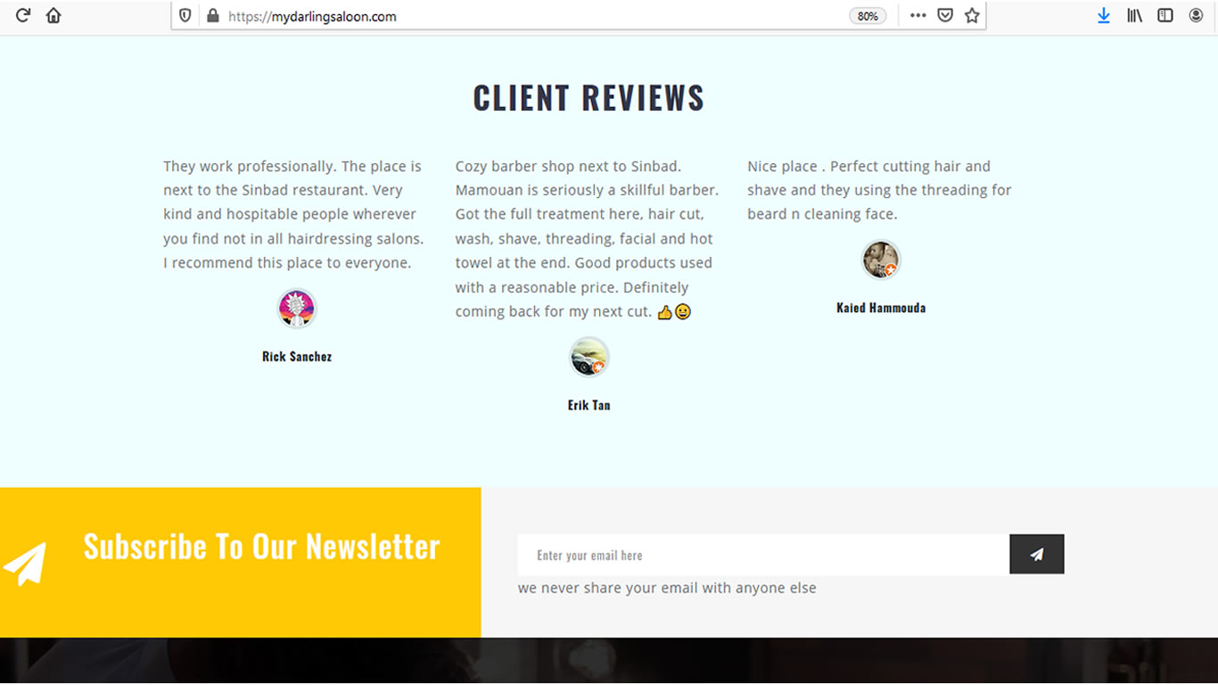 Barbing Saloon Website - Photo6