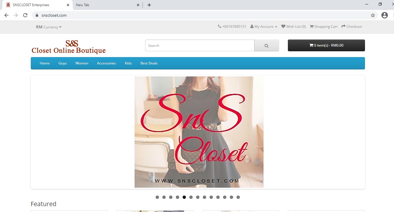 E-commerce Website Home Page