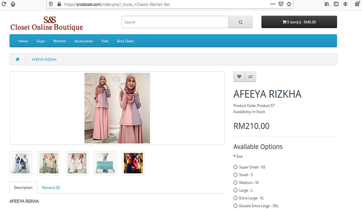 E-commerce Website Product Description