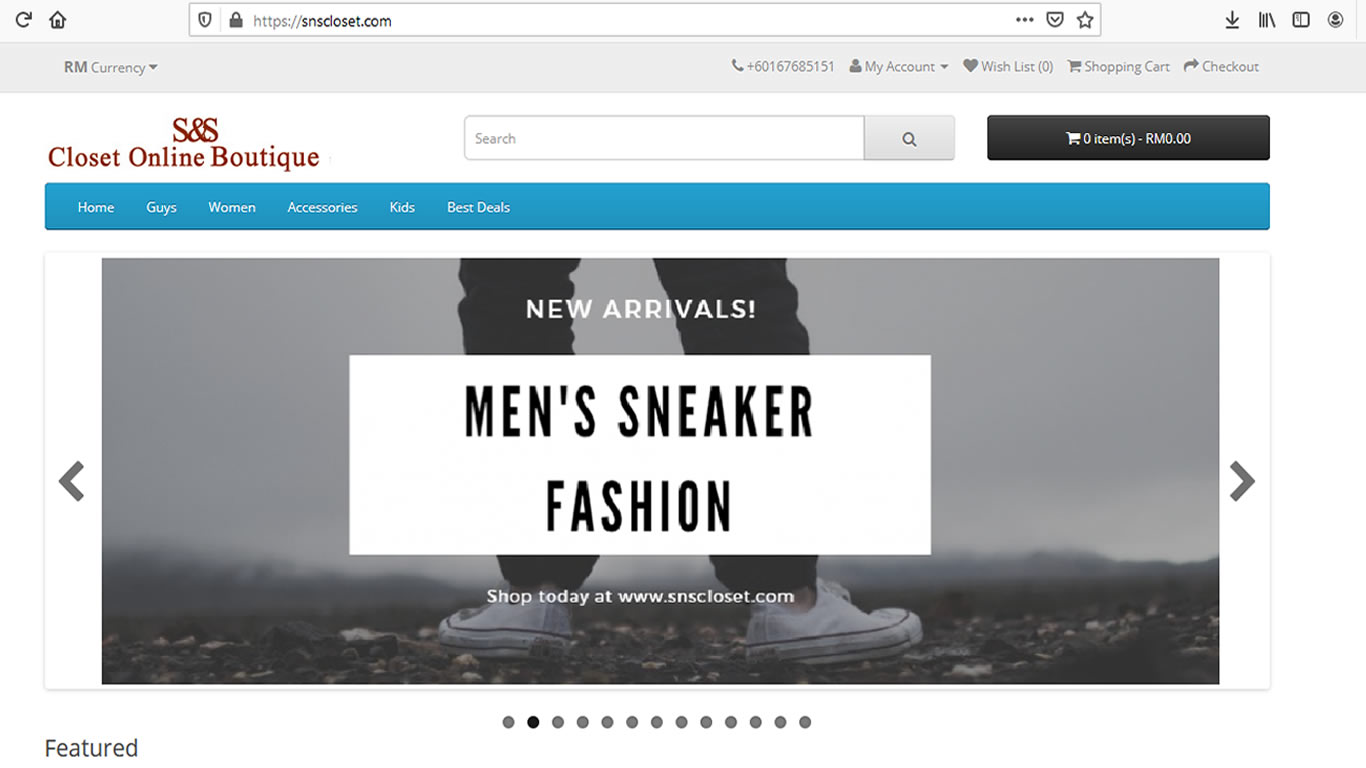 E-commerce Website Product List Top Section